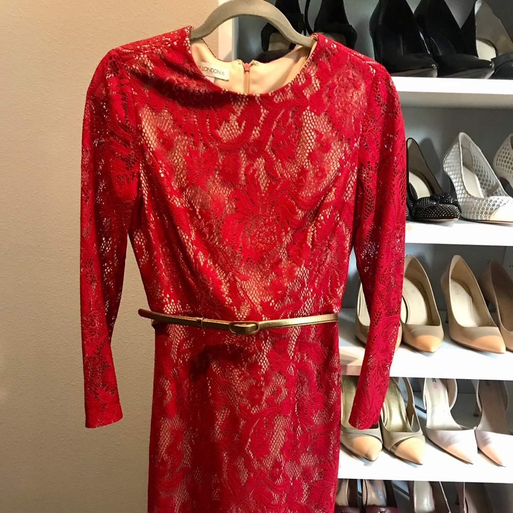 Beautiful red lace dress